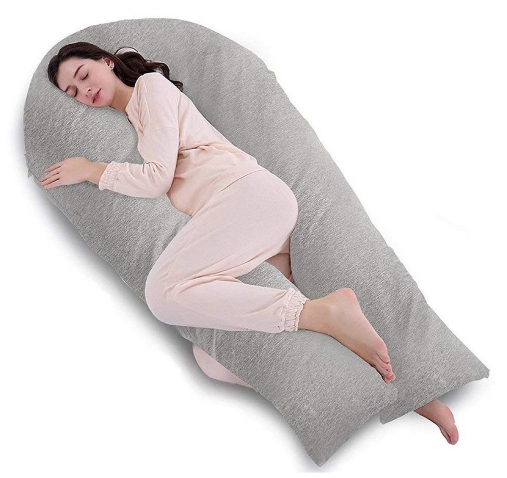 FBGood Oreiller de Femme Enceinte Oreiller de Grossesse Femmes Enceintes Oreiller Coussin de Grossesse et dallaitement Oreiller de Corps avec la Couverture Rempla/çable et Lavable Rose