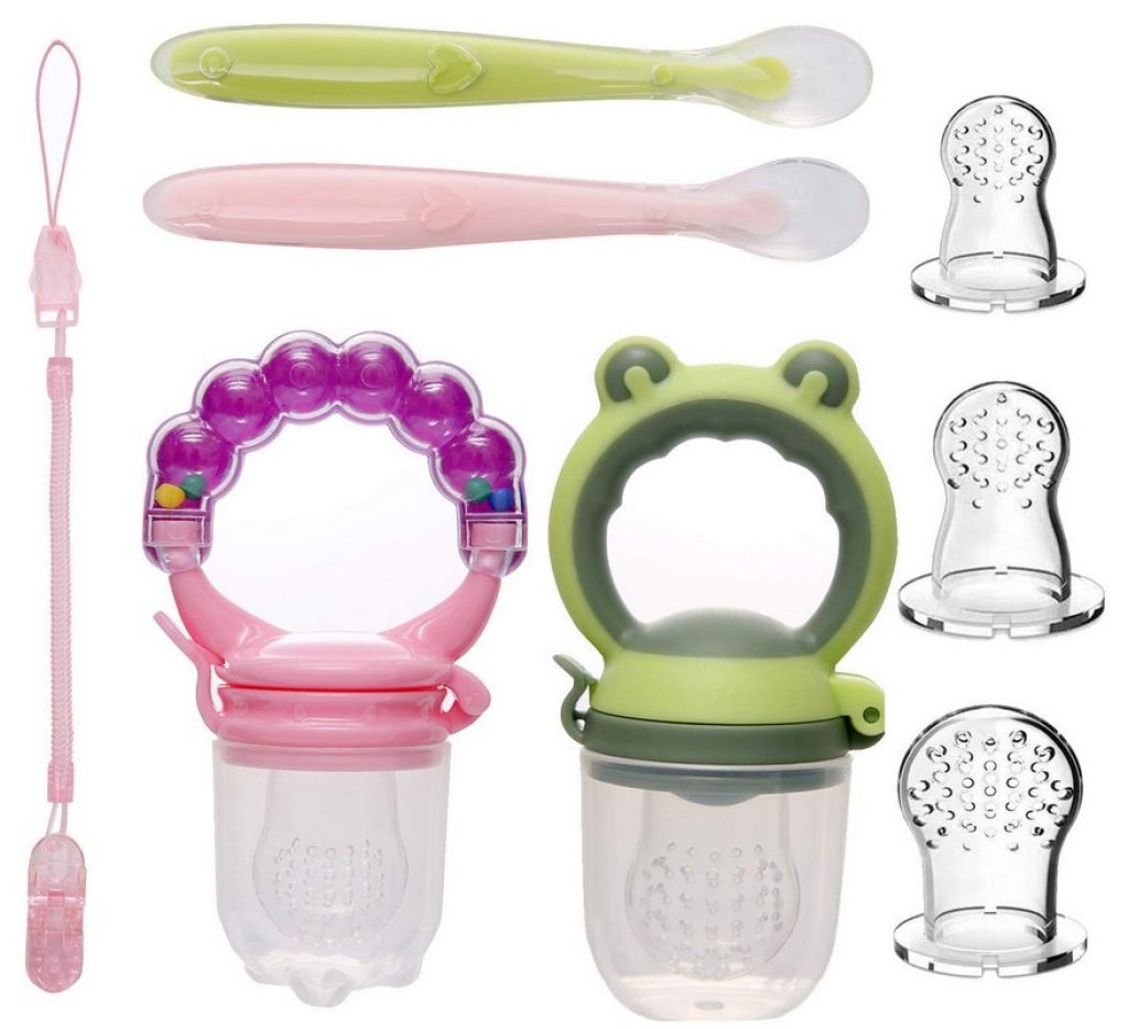 Bebe Puericulture Anneaux De Dentition Nourrisseur De Fruit Tetine Grignoteuse Bebe Jouet Anneau De Dentition Infantile 8pc Filles